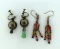 Two Pairs of Vintage Native American Sterling Silver Earrings
