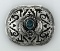 Vintage Native American Sterling Silver & Turquoise Belt Buckle Made by VA