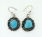 Vintage Native American Sterling Silver & Turquoise Earrings