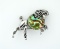 Silver and Abalone Poodle Pin