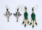 Two Pairs of Vintage Native American Earrings