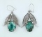 Vintage Native American Sterling Silver & Turquoise Earrings