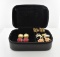 Black Leather Jewelry Travel Case and 7 Pairs Earrings