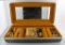 Small Velveteen Jewelry Box and Costume Jewelry