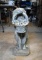 Concrete Dog with Basket Yard Sculpture