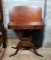 Vintage Mahogany Federal Style Lyre Base Game Table