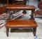Mahogany Bed Steps w/ Brass Handles