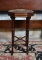 Small Mahogany Bambooesque Stand With Brass Tray Top