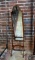 Mahogany Frame Queen Anne Style Cheval Mirror
