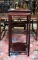 Mahogany Stained Stand with Lower Shelf