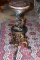 Unique Victorian Dog & Stag Motif Hand Carved Marble Top Stand