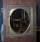 Contemporary Gilt Wood Rectangular Wall Mirror with Oval Face