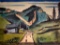 Helmuth Macke (German, 1891-1936) Mountains, Drawing-Watercolor, Signed