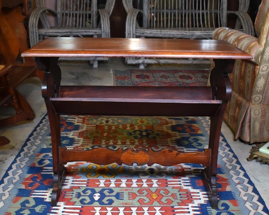 Vintage Walnut Bookstand Side Table