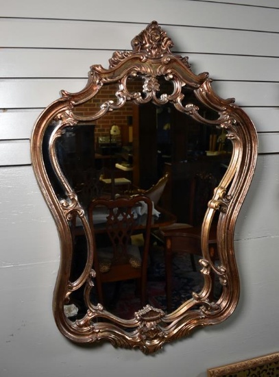 Contemporary Gilt Wood Baroque Style Wall Mirror