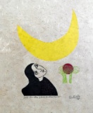 N. Ojeda (Uruguayan 1939-2002) “Another Place, Another Time” Woodblock Print (7/25), Signed