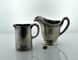 Old Poinsett Hotel (Greenville, SC) Silver Plate Sugar & Creamer by Gorham & A Sans Souci 33-34 Pin