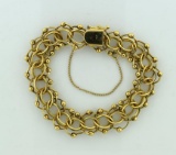 Fine 14K Yellow Gold Link Bracelet, 7.25” L