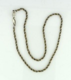 Oramerica Brand Sterling Silver & 14K Yellow Gold Woven 18” Necklace