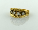 14K Yellow Gold and 0.56 Carat Diamond Ring, Size 8.25