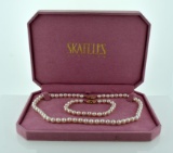 Skatell's Matching Pearl 16” Necklace and 7.125 “ Bracelet