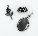 Lot of Three Sterling Silver Pendants