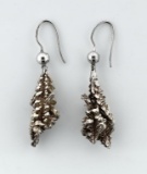 Vintage Mexican Silver Nugget Dangle Earrings