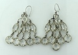 Pair of Rhinestone Dangle Earrings