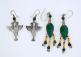 Two Pairs of Vintage Native American Earrings