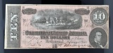 Keatinge & Ball Confederate States of America (CSA) Ten (10) Dollar Note, Type 68