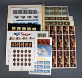 USPS Stamps 16 Different Full Pages and 1975 Commemorative Year Set