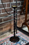 Buxton Barley Twist Ashtray Stand, Brass Tray on Top