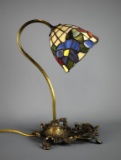 Small Stained Glass Piano or Desk Lamp