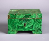Beautiful Small Malachite Veneered Box
