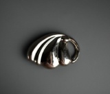 Apple Acc of NY Silver Plate Belt Buckle