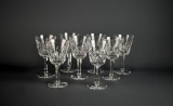 Eight Waterford Crystal “Lismore” Stemware Glasses