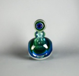 Fifth Avenue Blue & Green Crystal Perfume Bottle