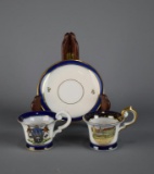 Lot of Two Demitasse Cups & One Saucer, Germany