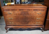 Gorgeous Antique Burl Walnut Sideboard