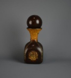 Leather Wrapped Decanter w/ French Medallion