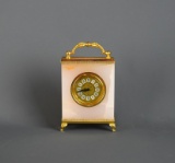 Italian “Onix Persiano” Carriage Style Desk Clock w/ German Movement