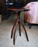 Primitive Octagonal Oak Top Tree Branch Table