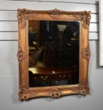 Vintage Gilt Wood Baroque Style Wall Mirror