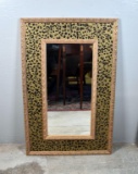Contemporary Leopard Print Frame Wall Mirror