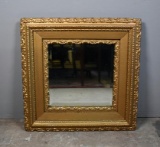 Vintage Gilt Wood Baroque Style Frame Wall Mirror