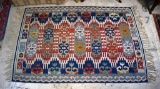 Vintage Hand Woven Turkish Wool Kilim Rug
