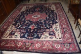 Hand Knotted Persian Style Wool Indo-Heriz 9 x 12' Rug