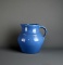 Vintage American Cornflower Blue Glaze Stoneware Milk Pitcher