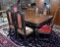 Set 6 Antique Baroque Style Dark Fumed Oak Dining Chairs