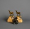 Pair of Vintage Metal Bookends and a Metal Bear Figurine